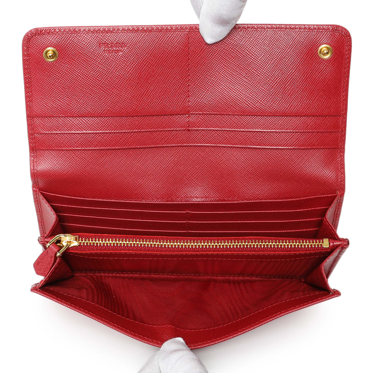Prada Fuoco Saffiano Continental Wallet Accessories Prada