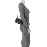 Chanel Black Lambskin Quilted Mini Pearl Crush Flap Handbags Chanel