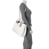 Christian Dior White Calfskin Large Diorissimo Tote Handbags Christian Dior