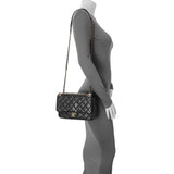 Chanel Black Quilted Caviar Small Flap Handbags Chanel
