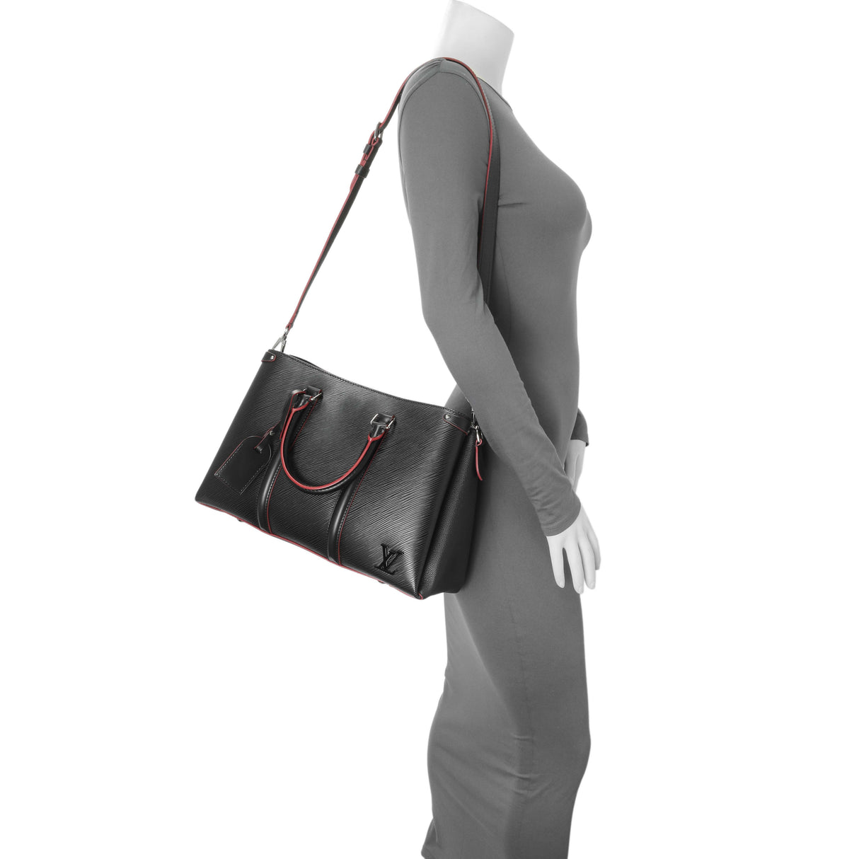 Louis Vuitton Black Epi Soufflot MM Handbags Louis Vuitton