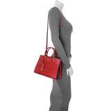 Burberry Red Crocodile Embossed Calfskin Mini Frances Tote