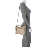 Loewe Beige Grained Calfskin Small Puzzle Edge Bag