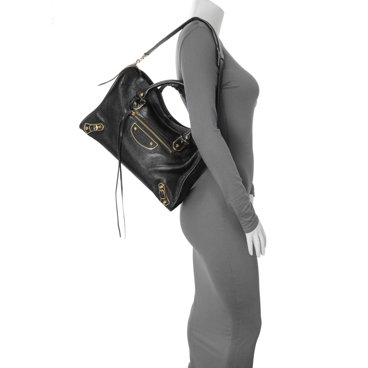 6 items Wed July 29 ⬆️Balenciaga Black Chevre Gold Metallic Edge Hardware City Handbags Balenciaga