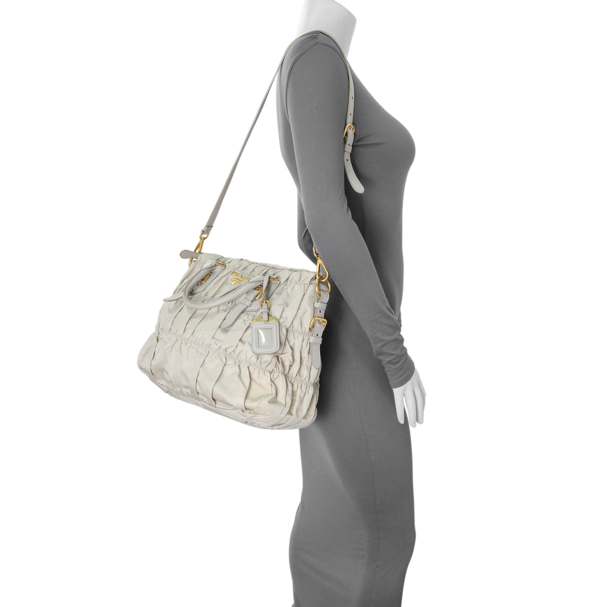 6 items Sat August 1st ⬆️Prada Grey Gaufre Shopping Satchel Handbags Prada