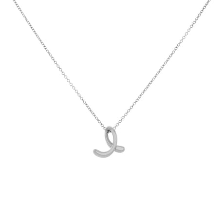 Tiffany & Co. Sterling Silver Elsa Peretti 'E' Small Alphabet Pendant