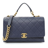 Chanel Navy Blue Caviar City Walk Flap