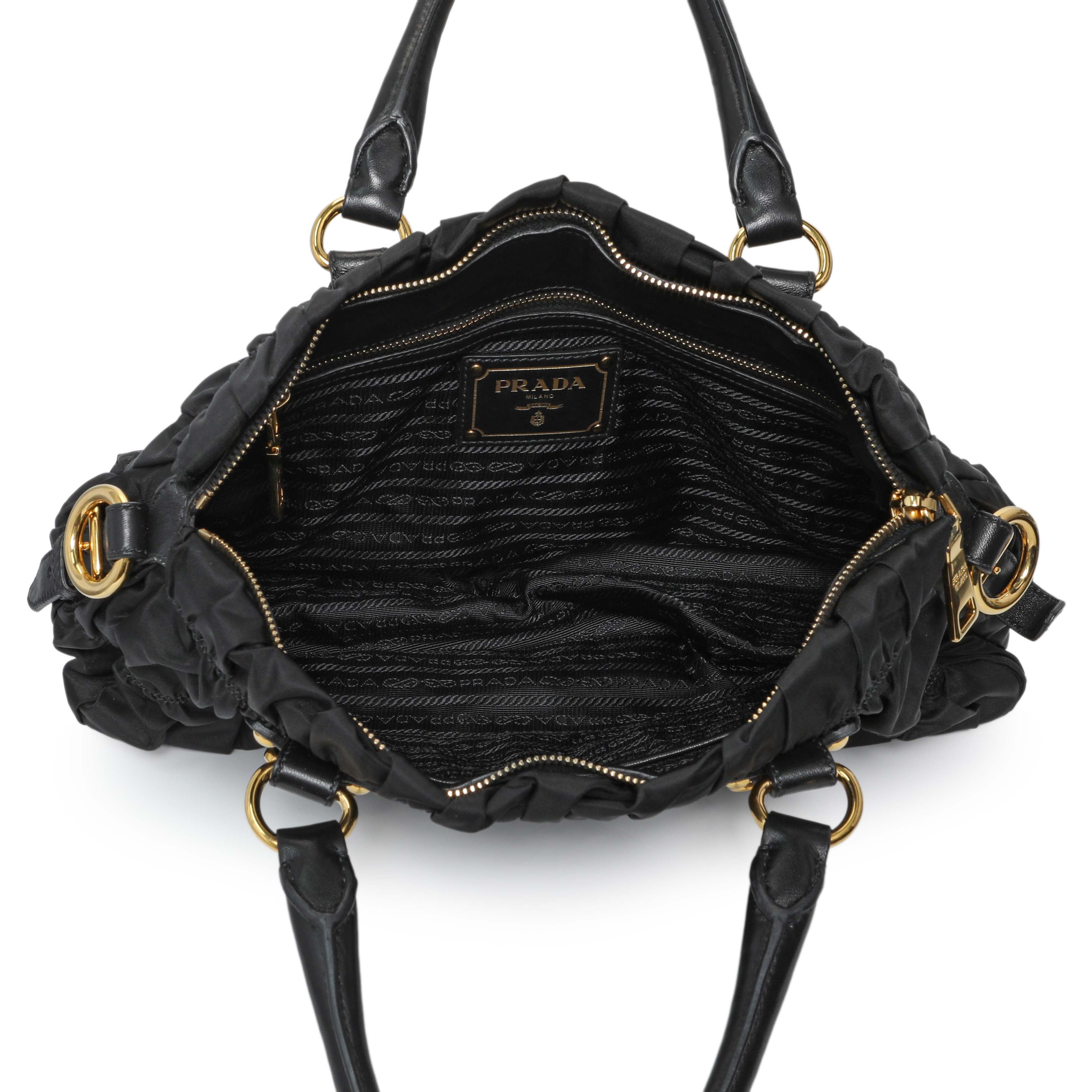 Prada Nero Tessuto Gaufre Small Tote – Modaselle