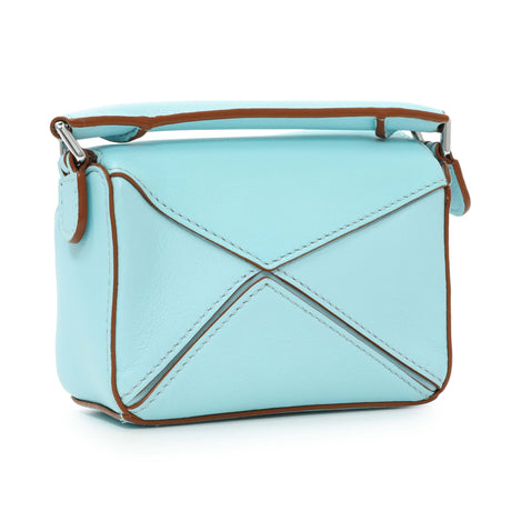 Loewe Blue Calfskin Nano Puzzle Bag