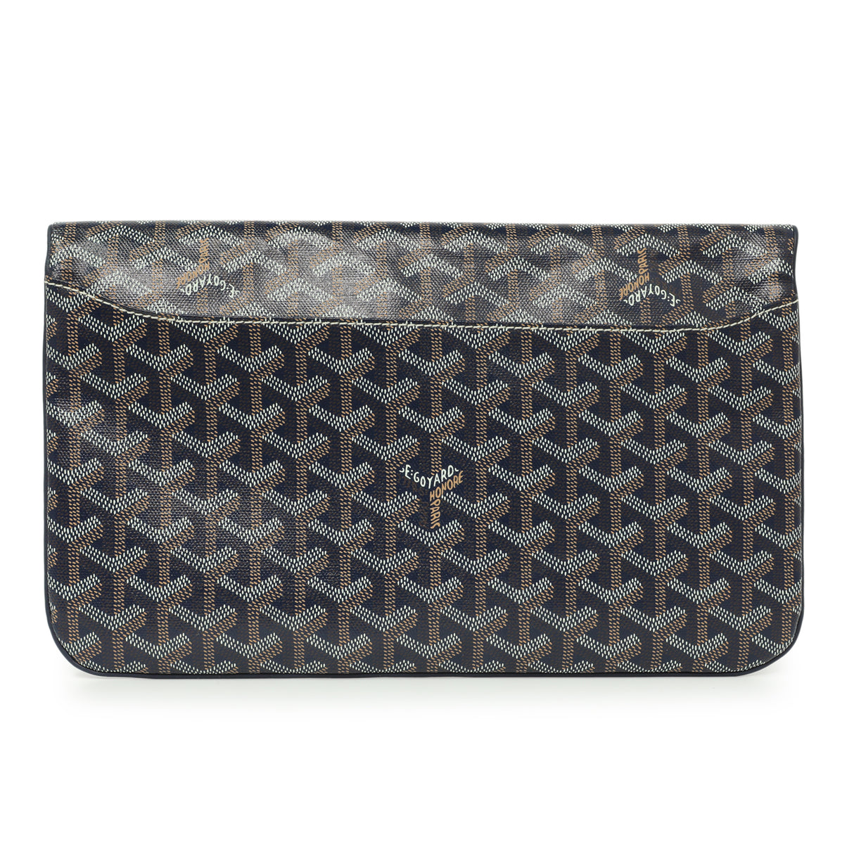 Goyard Blue Goyardine Sainte Marie Soft Clutch