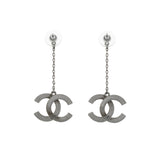 Chanel Crystal CC Drop Earrings Designer Jewellery Chanel