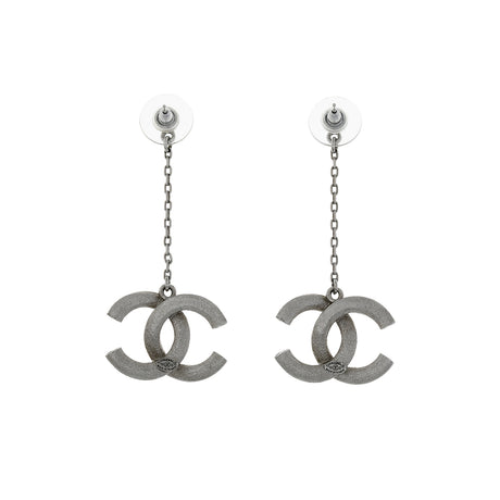 Chanel Crystal CC Drop Earrings Designer Jewellery Chanel