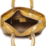 Christian Dior Beige Patent Cannage Large Lady Dior Handbags Christian Dior