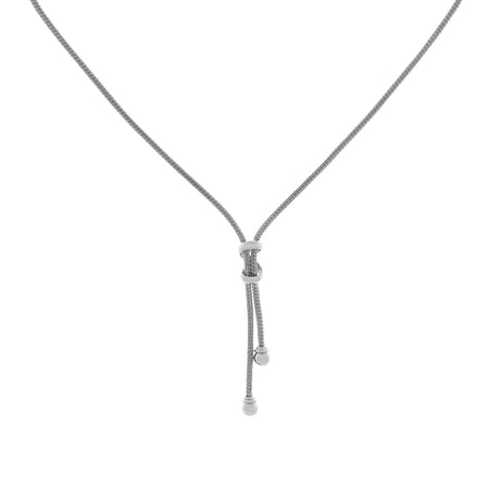 18K White Gold Woven Mesh Knot Necklace Fine Jewellery Modaselle