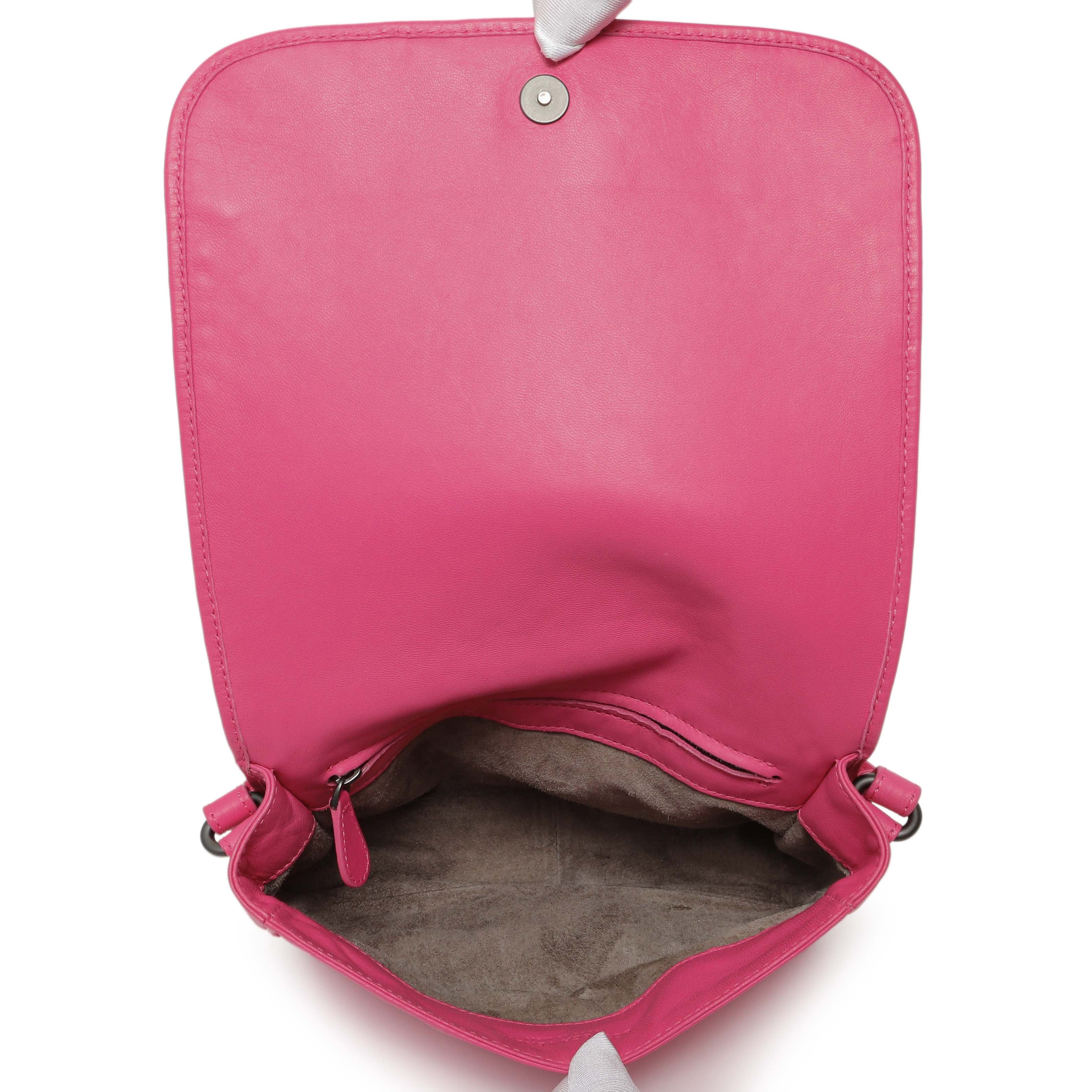 Bottega Veneta Pink Nappa Intrecciato Mini Flap Crossbody – Modaselle