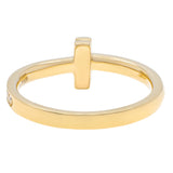 Tiffany & Co. 18K Yellow Gold Diamond T1 Ring Designer Jewellery Tiffany and Co