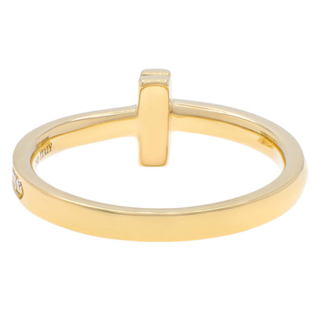 Tiffany & Co. 18K Yellow Gold Diamond T1 Ring Designer Jewellery Tiffany and Co