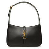 Saint Laurent Black Smooth Calfskin Le 5 A 7 Hobo