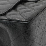 Chanel Black Caviar Jumbo Classic Double Flap