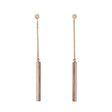 10K Rose Gold Octagon Bar Dangle Earrings Fine Jewellery Modaselle