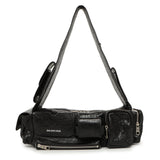 Balenciaga Black Lambskin Superbusy XS Sling Bag