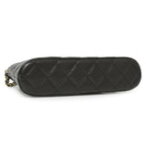 Chanel Black Quilted Caviar Classic Clutch with Chain