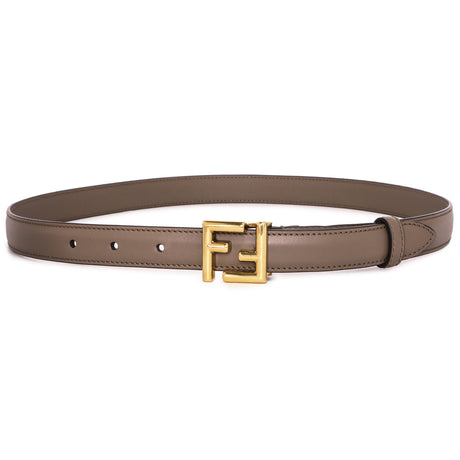 Fendi Grey Vitello King FF 20mm Belt Fendi