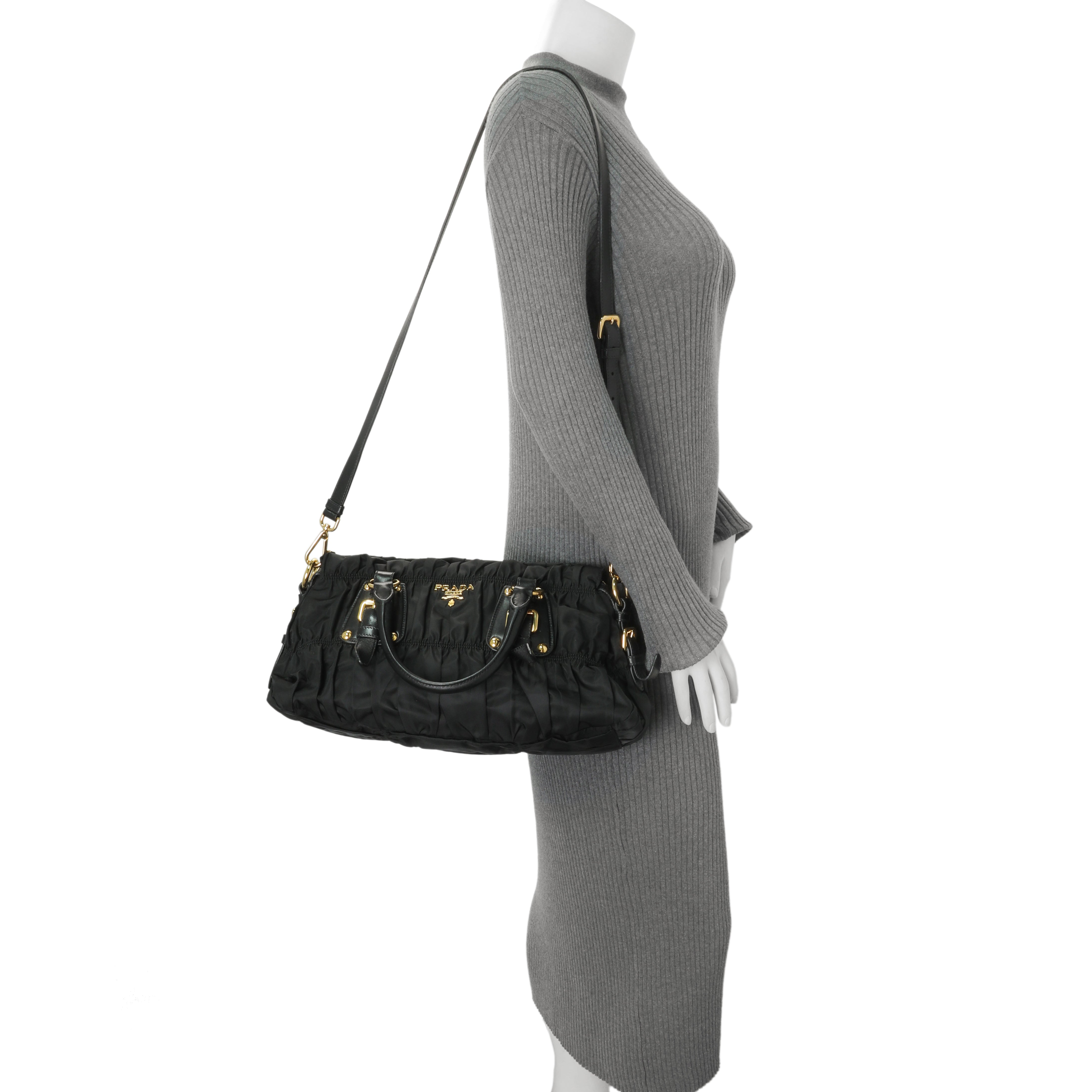 Prada Nero Tessuto Gaufre Small Tote – Modaselle