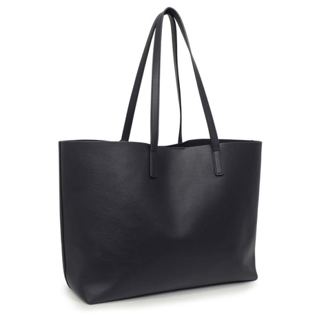 Saint Laurent Navy Calfskin Large Shopping Tote