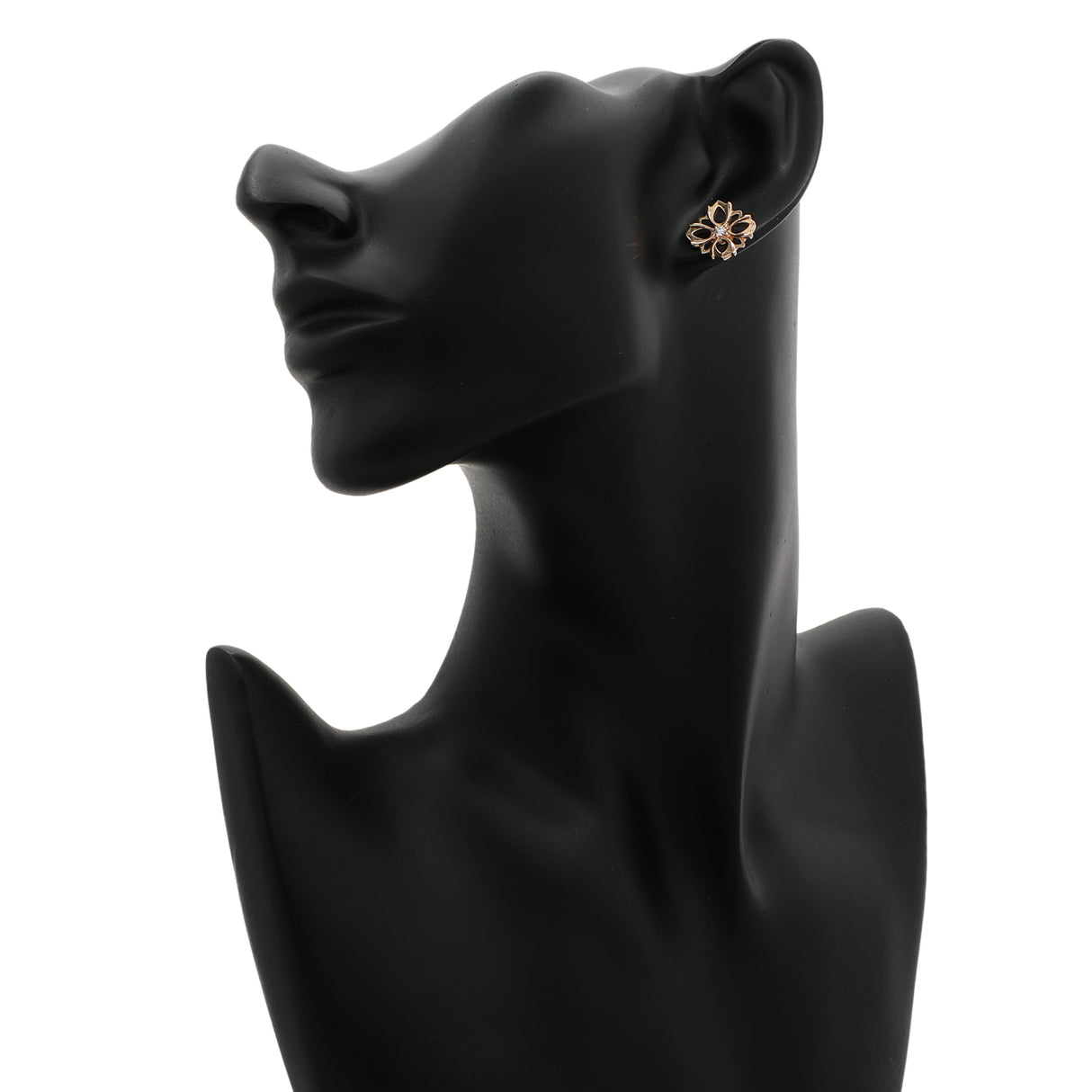 Gucci 18K Rose Gold Diamond Flora Earrings Designer Jewellery Gucci