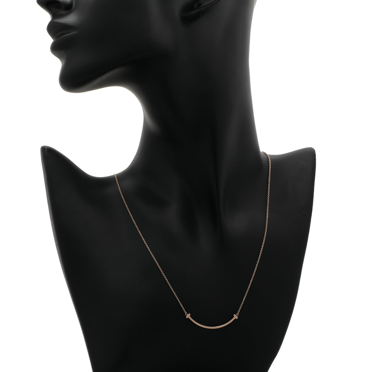 Tiffany & Co. 18K Rose Gold Medium T Smile Pendant Designer Jewellery Tiffany and Co