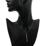 10K Rose Gold Octagon Bar Pendant Fine Jewellery Modaselle