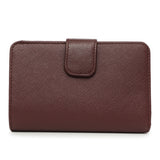 Prada Burgundy Saffiano Compact Wallet