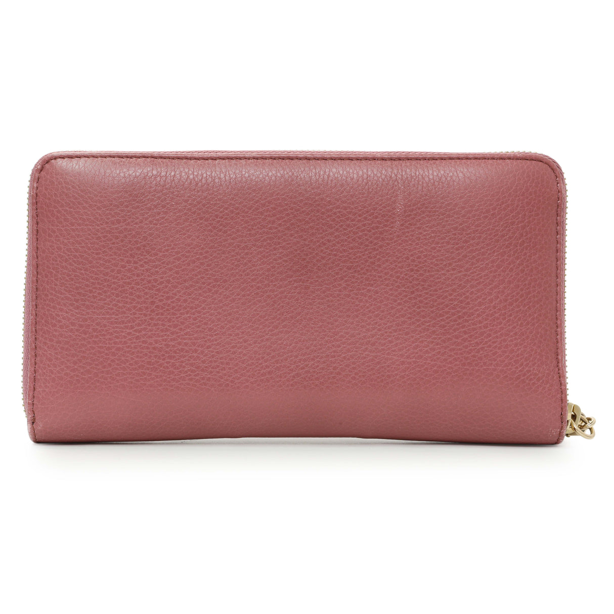 Gucci Rose Pebbled Calfskin Soho Zip Around Wallet Accessories Gucci