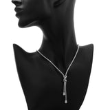 18K White Gold Woven Mesh Knot Necklace Fine Jewellery Modaselle