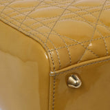Christian Dior Beige Patent Cannage Large Lady Dior Handbags Christian Dior