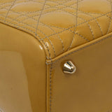 Christian Dior Beige Patent Cannage Large Lady Dior Handbags Christian Dior