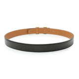 Hermes Black Gold Box Togo 32mm H Belt Accessories Hermes