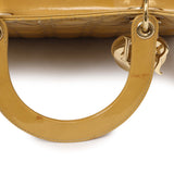 Christian Dior Beige Patent Cannage Large Lady Dior Handbags Christian Dior