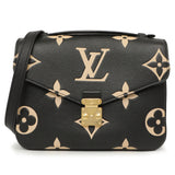 Louis Vuitton Black Beige Empreinte Giant Monogram Pochette Metis