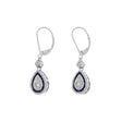 14K White Gold 0.84 Carat Sapphire Diamond Earrings Fine Jewellery Modaselle