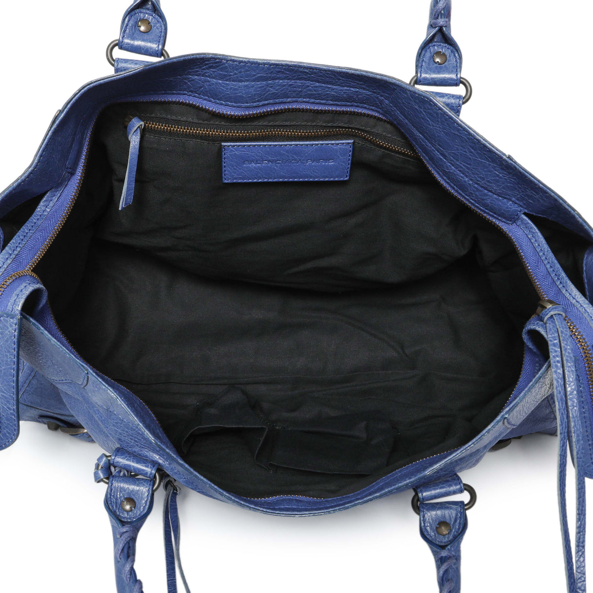 Balenciaga Blue Agneau Classic Hardware City Handbags Balenciaga