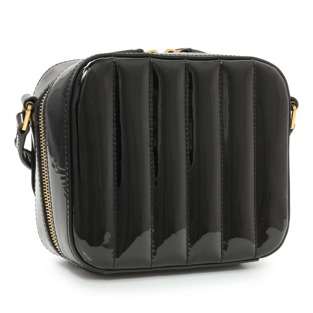 Saint Laurent Black Patent Matelasse Monogram Mini Vicky Camera Bag Handbags Saint Laurent