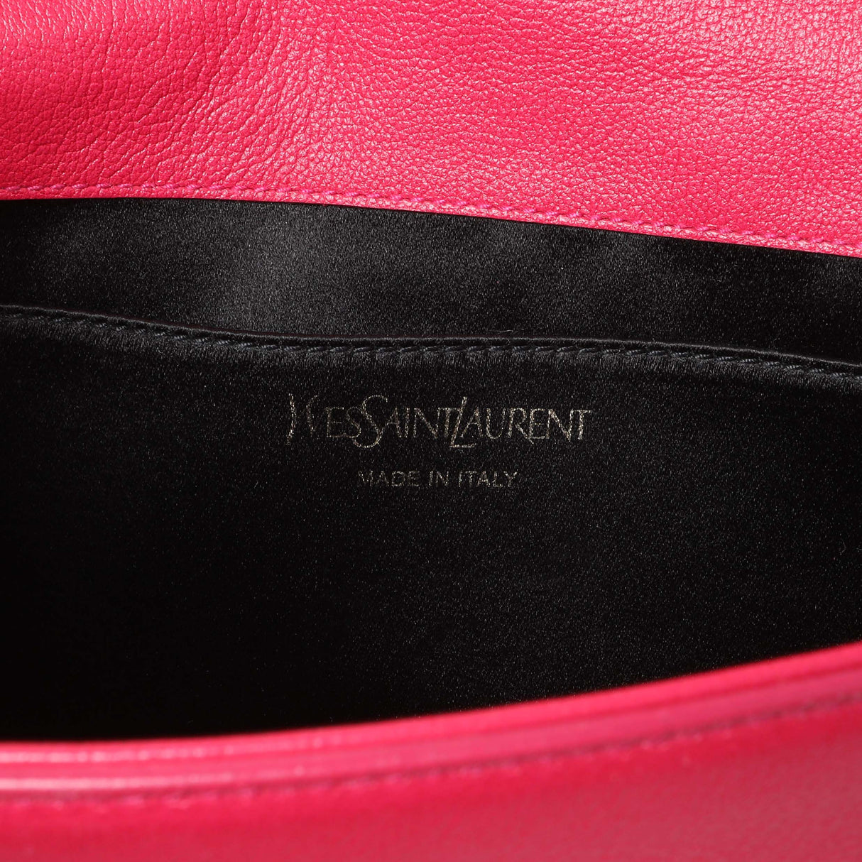 Saint Laurent Lipstick Fuchsia Calfskin Monogram Large Belle De Jour Clutch