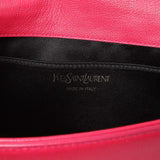 Saint Laurent Lipstick Fuchsia Calfskin Monogram Large Belle De Jour Clutch