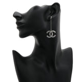 Chanel Crystal CC Drop Earrings Designer Jewellery Chanel
