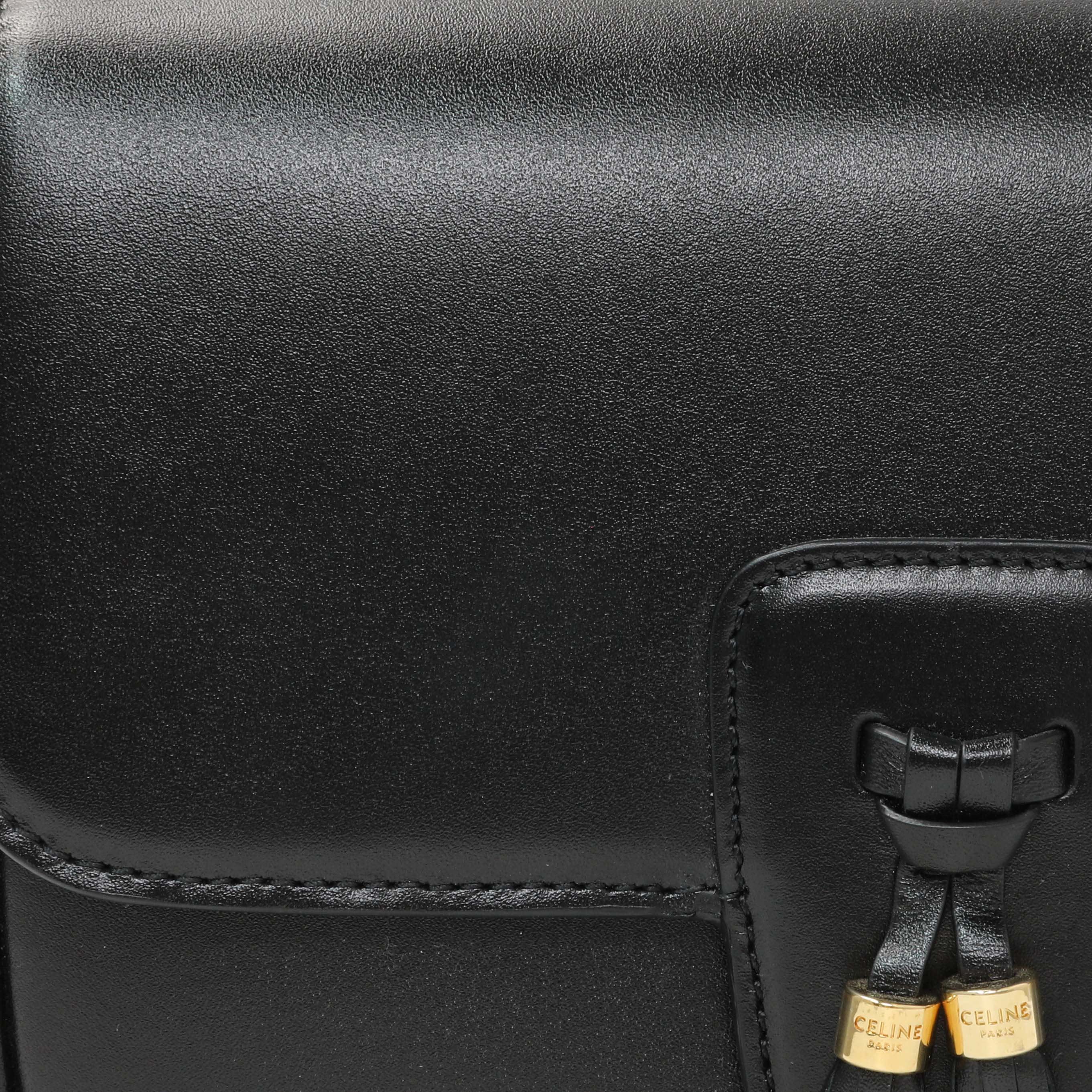 Celine Black Calfskin Medium Tassel Bag – Modaselle