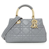 Christian Dior Grey Calfskin Cannage Medium The Lady 95.22 Handbags Christian Dior