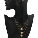 18K Yellow Gold Layered Animal Necklace