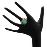 14K Yellow Gold Turquoise Ring